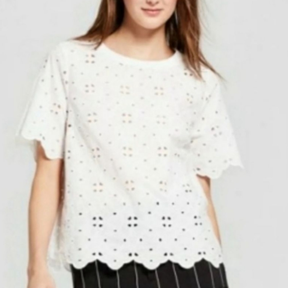 Women's Who What Wear Top Size S White